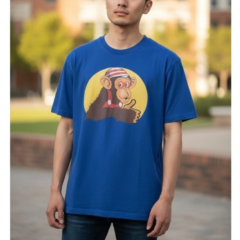 NWT Chim‎ Chim Speed Racer Monkey Graphic Tee L H73